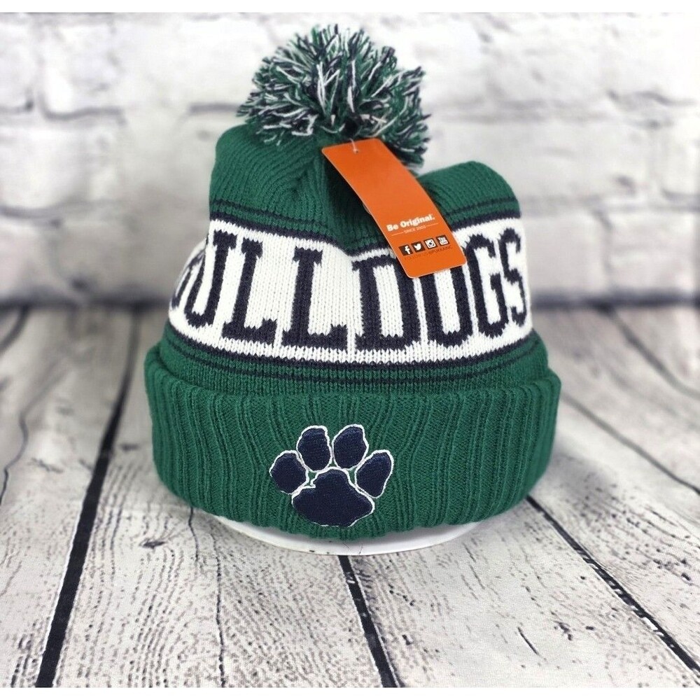 Pukka Bulldogs Emerald Green Embroiled Sport Knit Hat High